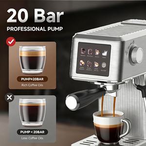 Cafetera Eléctrica Portátil de 20 Bares con Espumador de Leche, 1350W, Calentamiento Rápido, para Cappuccino/Latte, Café Frío, Pantalla Táctil de Acero Inoxidable - Product Image 2