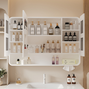 Gabinete de <span class=keywords><strong>espejo</strong></span> de baño inteligente Rectangular de alta calidad, luz LED de atenuación táctil, diseño moderno para el hogar, apartamento, Hotel, Villa, inodoros - Product Image 3