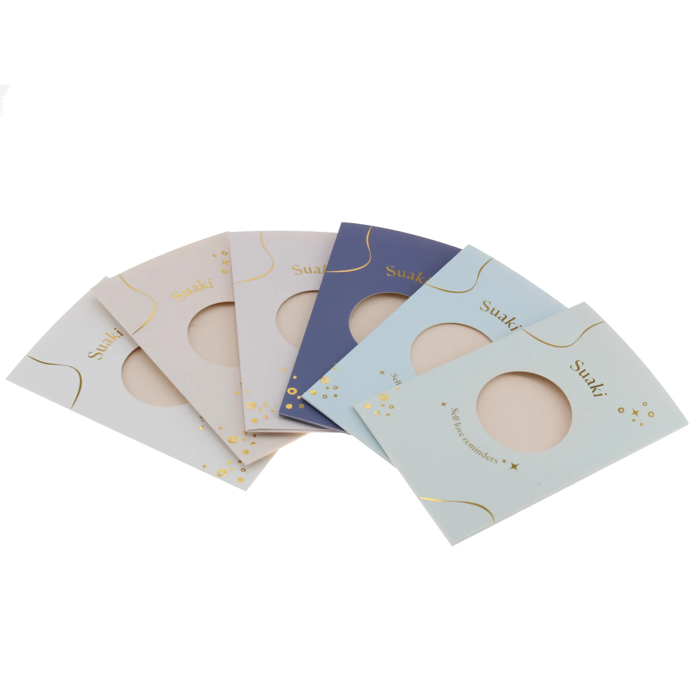 Benutzer definierte Druck farbige Heiß präge folie Halskette Verpackung Notiz karten für Weihnachten Einkaufs papier Karte mit Logo