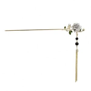 Elegante horquilla de pelo estilo chino con borla de mariposa, herramienta vintage para peinados, horquilla para moños con borla de estilo antiguo - Product Image 5
