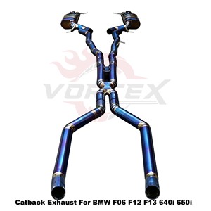ท่อไอเสียแบบ catback valved ไทเทเนียมเผาไหม้ ved สีน้ำเงินสำหรับ BMW F06 F12 F13 640i 650i N55เครื่องยนต์ N63ใส่โดยตรง - Product Image 6