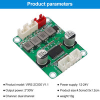Modul Amplifier Audio Digital VIRE TPA3118 Dual Channel Stereo Home Audio Amplifier Board DC 12V 24V Kelas D 2*30W