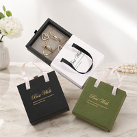 Boîtes à bijoux en papier style tiroir pour bracelets et colliers, avec poignée, pour emballer des colliers et des boucles d'oreilles