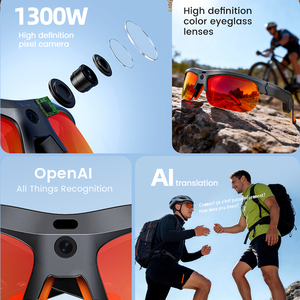 แว่นตาอัจฉริยะสำหรับปั่นจักรยาน US Stock E08 AI พร้อมบันทึกวิดีโอ POV 13MP แปลภาษาด้วย ChatGPT AI แว่นกันแดดอัจฉริยะสำหรับกีฬากลางแจ้ง ปี 2026 - Product Image 5