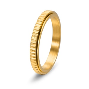 แหวนหมุนได้ สแตนเลสสตีล 3 มม. สีโรสโกลด์ ดีไซน์เรียบหรูมีสไตล์ - Product Image 5