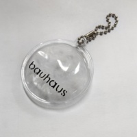 Étiquette suspendue transparente personnalisée en PVC gonflable avec plume et chaîne à billes pour vêtements