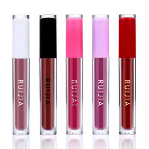 Lipgloss Tube Aplikator Kemasan Kosmetik 5Ml Ungu Putih Hitam Merah Merah Muda Wadah Lip Gloss Tabung dengan Sikat