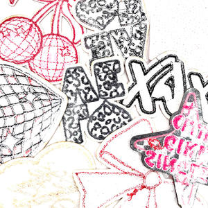 Parches Termoadhesivos con Tema de San Valentín, Parches Bordados con Lentejuelas de <span class=keywords><strong>Labios</strong></span> de Amor XOXO para Chaquetas - Product Image 6