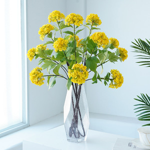 Fleurs d'hortensia artificielles Ruilisi, blanches et vertes, en plastique et soie, 3 têtes, style européen, décoration d'intérieur, accessoires de mariage - Product Image 4