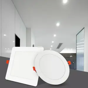 Factory Price Indoor Lighting Recessed Mounted Slim Round Square Led Panel Light For Home Office Ceiling