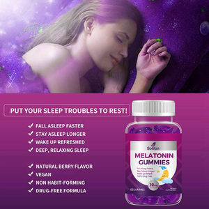 Suplemento de Gomitas para Dormir con Melatonina Orgánica de 10 mg Solilan al por Mayor para Niños, Etiqueta Privada OEM, Veganas con Sabor a Baya Nueva para Adolescentes - Product Image 2