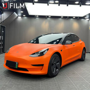 Venta al por mayor 1,52*17m sin burbujas de aire Super estirable naranja mate vinilo coche envoltura cuerpo completo mate <span class=keywords><strong>carreras</strong></span> naranja envoltura coche vinilo - Product Image 1