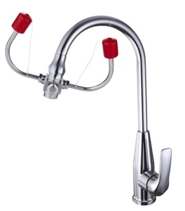 Estación de lavado de ojos Personal, montaje en cubierta de doble propósito, para <span class=keywords><strong>laboratorio</strong></span>, grifo - Product Image 1