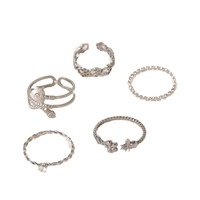 2024 nouveau pied fin anneau d'orteil ensemble en acier inoxydable réglable ouvert plage mode bijoux anneau d'orteil pour les femmes