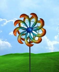 Coloré lumière <span class=keywords><strong>solaire</strong></span> <span class=keywords><strong>jardin</strong></span> maison <span class=keywords><strong>jardin</strong></span> pieu décoratif en métal <span class=keywords><strong>moulin</strong></span> à vent fleur bâton <span class=keywords><strong>de</strong></span> <span class=keywords><strong>jardin</strong></span> - Product Image 3