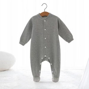 Body de Punto 100% Algodón para Recién Nacidos, Unisex, Diseño Sólido, Mangas Largas, Cierre de Broches, <span class=keywords><strong>Verano</strong></span>/Primavera, ODM - Product Image 4