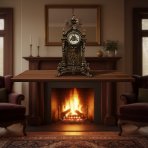 Horloge de table/pendule de style antique européen, réveil baroque/victorien, à mécanisme à goupilles, livraison en 15 jours - Product Image 5