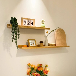 Estantes de Madera Maciza para Montar en la Pared, Sin Perforaciones, para Paredes, Sofás, Exhibidores, Librerías, Estantes de Pared - Product Image 4