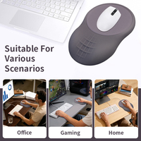 Tapis de souris ergonomique avec repose-poignet en mousse à mémoire de forme souple, design quadrillé, pour bureau et ordinateur portable, directement de l'usine
