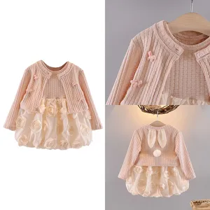 Vestito <span class=keywords><strong>Invernale</strong></span> Hongbo per Bambina, Cardigan, Abito da <span class=keywords><strong>Cerimonia</strong></span>, Vestito Casual da Festa per Bambine dai 4 ai 5 Anni - Product Image 3