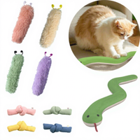 Jouet interactif en peluche pour chat avec cataire, serpent, chenille, jouet en peluche anti-rayures pour chat