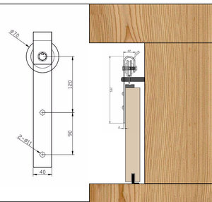 <span class=keywords><strong>Rail</strong></span> de <span class=keywords><strong>porte</strong></span> de grange américain robuste accessoires de quincaillerie de <span class=keywords><strong>porte</strong></span> en bois amovibles <span class=keywords><strong>Rail</strong></span> de <span class=keywords><strong>porte</strong></span> <span class=keywords><strong>coulissante</strong></span> domestique - Product Image 5