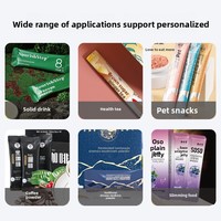 Sachets d'emballage individuels en plastique, vierges, de qualité alimentaire, thermoscellables, pour poudre, avec logo personnalisé