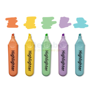 ชุดปากกาเน้นข้อความทรงสี่เหลี่ยมสีพาสเทล - Product Image 3