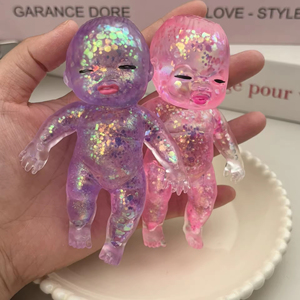 Colorful Gold Powder Squeezing Toy Slow Rebound <b>Black</b> Doll Cute Pet Fidget Toy for <b>Vent</b> Decompression Factory Wholesale - Product Image 4