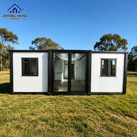 Rumah Modular Modern yang Dapat Diperluas 20ft 30ft 40ft dengan Dinding Warna Kustom untuk Hunian di Halaman Belakang, Rumah Kontainer Modular Granny Flat