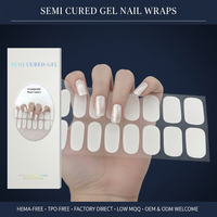 Autocollants pour ongles en gel semi-durci 3D pour mariage, élégants, couleur personnalisée, dentelle, gel UV non toxique, auto-adhésifs