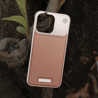 Étui magnétique en alliage d'aluminium pour iPhone 16 pro max Étui en cuir parfumé en aluminium avec boîte d'aromathérapie sans cadre