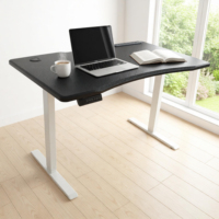 Cadre de bureau électrique réglable en hauteur à moteur unique et 2 niveaux, base de bureau ergonomique en métal pour position assise ou debout