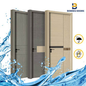 BOWDEU ประตู WPC แผงประตูไม้สำหรับบ้านห้องตกแต่งภายในการออกแบบประตูไม้กันน้ำทนไฟ MDF HDF มะฮอกกานี - Product Image 3