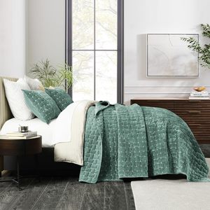 Couvre-lits de luxe de couleur vive Couvre-<span class=keywords><strong>lit</strong></span> en <span class=keywords><strong>velours</strong></span> Couvre-<span class=keywords><strong>lit</strong></span> <span class=keywords><strong>matelassé</strong></span> Broderie Couvre-lits - Product Image 3