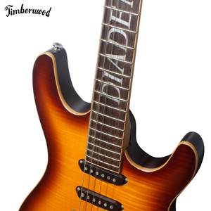 Guitar điện 24 phím đàn ngọn lửa phong hàng đầu mà không cần <span class=keywords><strong>Pickguard</strong></span> S-S-H pickups cao cấp tùy chỉnh Guitar Điện giá nhà máy - Product Image 4