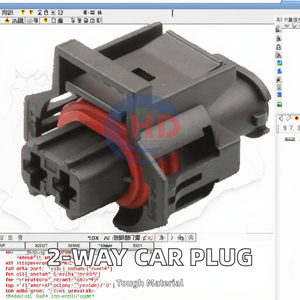 2 Yollu Otomatik Dişi Araç Terminali Bakır Çekirdekli PVC Yalıtımlı Elektrik Su Geçirmez Muhafaza Adaptörü Enjektör Soket Kablo Fişi - Product Image 2