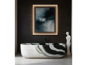 Baignoire en marbre blanc Panda poli, avec une belle direction des veines, pour la décoration <span class=keywords><strong>de</strong></span> salle <span class=keywords><strong>de</strong></span> bain - Product Image 2