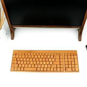 คีย์บอร์ดไร้สายไม้ไผ่แซมเอ็กซี่ เคจี 201 เมมเบรนบางเฉียบสำหรับใช้ในโฮมออฟฟิศเดสก์ท็อป - Product Image 4