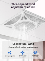 Ventilateur de plafond Angry Tiger, design intégré avec télécommande, circulation d'air pour la maison, le bureau et les espaces commerciaux