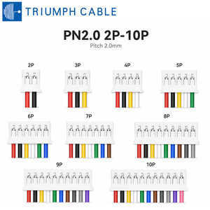 Faisceau de câblage personnalisé JST PH2.0mm, connecteur 2, 3, 4, 5, 6 broches, mâle/femelle, avec cordon de raccordement - Product Image 2