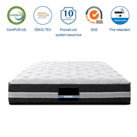 Matelas compressé antidérapant certifié d'usine en gros, en boîte, tailles Queen, Simple, King, avec ressorts ensachés en gel et mousse à mémoire de forme
