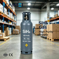 Gas Piroforico UN2203 Clase 2.1 SiH4 Silano en Cilindros Pulidos Especializados con Válvulas DISS 632