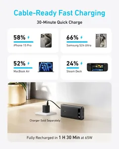 Banco de Energía Anker de 20000 mAh y 87 W Máx. con Cable USB-C Integrado, Pantalla Digital Inteligente, Carga Rápida, Cargador Portátil para Laptop y <span class=keywords><strong>MacBook</strong></span> - Product Image 2