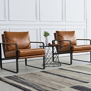 Muebles Modernos y Elegantes para Sala de Espera, Juego de Sofás de Oficina de 3 Plazas en Cuero Genuino para Directores - Product Image 4