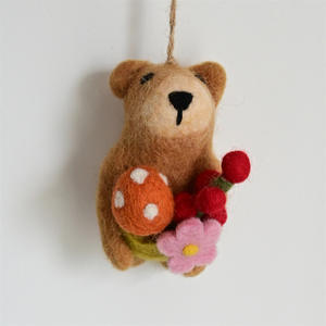 Bolso de Fieltro de Lana Hecho a Mano en Nepal, Colgante de Animalito, Elefante, Regalo Colgante con Relleno de Nanopartículas - Product Image 4