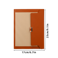 Haute qualité A5 taille cahier 6 anneaux bijou fermoir stylo pochette 100 feuilles intérieures bureau cuir couverture rigide coffret cadeau ensemble cahier