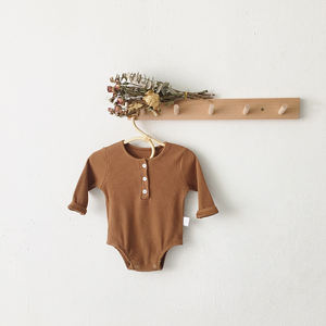 Combinaison Bébé Bio à Manches Longues avec Fermeture Éclair, Combinaison Bébé Côtelée Personnalisée avec Fermeture Éclair aux Pieds, Pyjama Grenouillère - Product Image 4