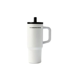 Travel Drink Tumbler 720ml Stainless Steel <b>Double</b> <b>Wall</b> Vacuum <b>Cup</b> with Portable Handle Straw Lid - Product Image 2