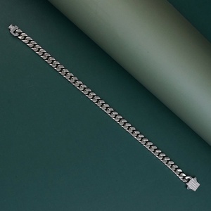 Bracelets cubains Miami, bijoux hip-hop, breloques, chaînes gourmettes polies miroir, acier inoxydable, sertissage CNC CZ, qualité supérieure - Product Image 5